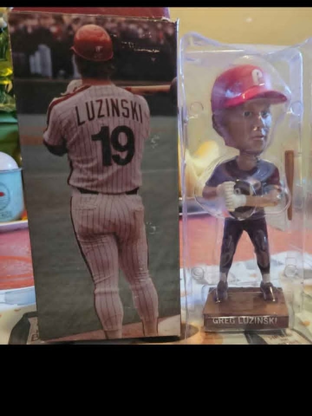 Baseball Player Bobblehead in Red and White - Home Accent